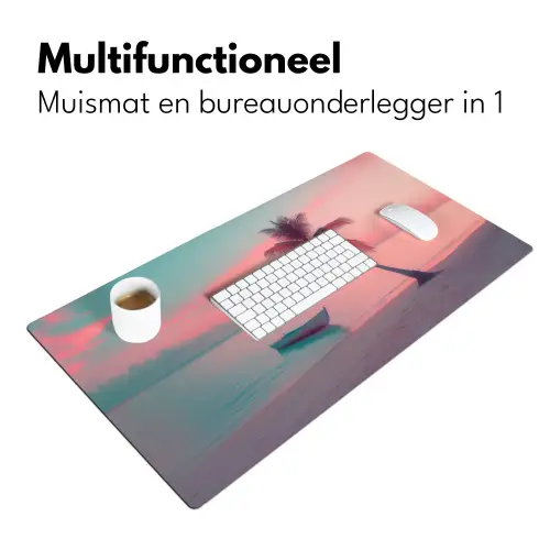 Zee - Boot - Zonsondergang Muismat XXL klein -sfeer4