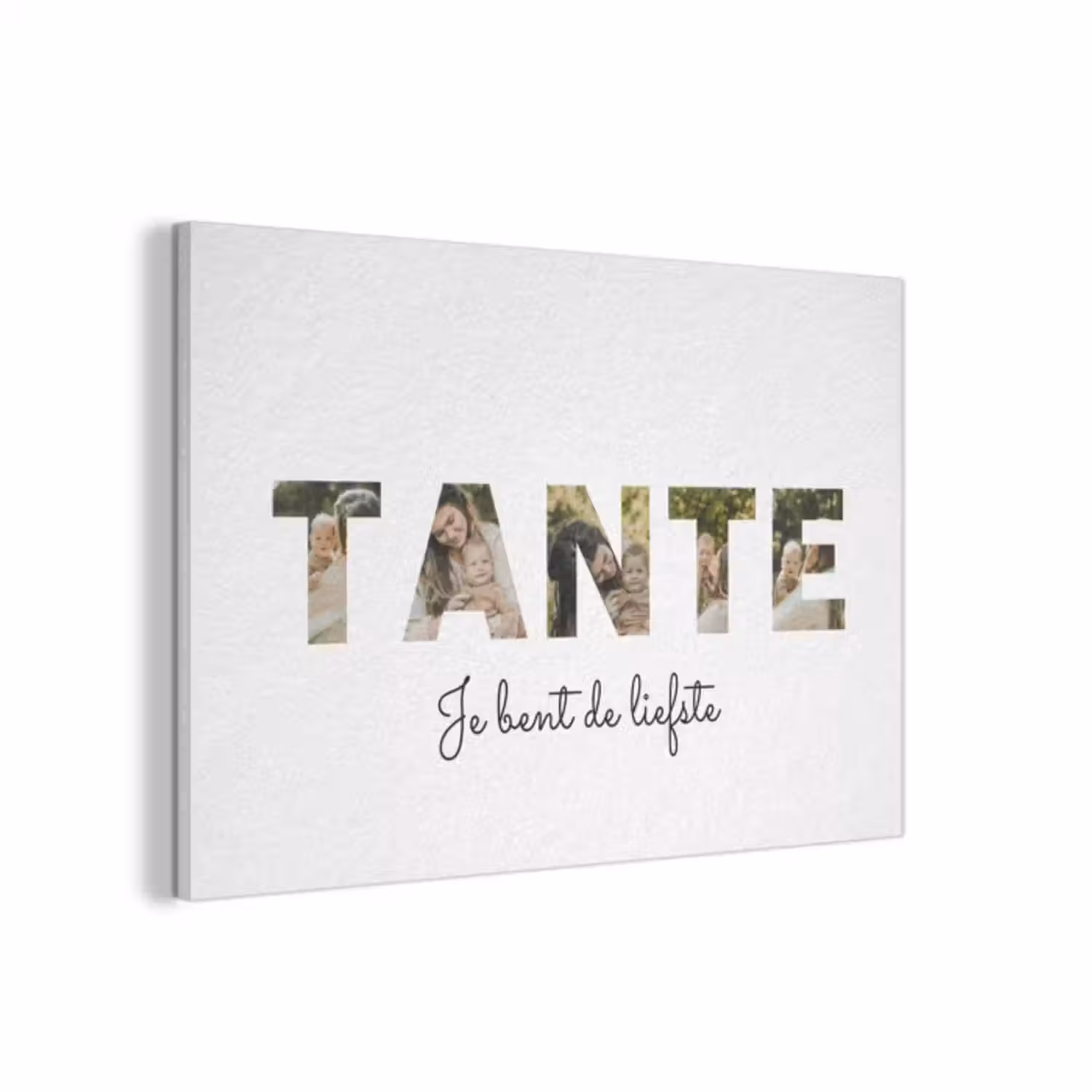 Akoestisch schilderij - Tante - Lettercollage