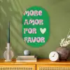 Amor - Valentijn - Groen - Tekst Wandcirkel Ovaal Forex klein -sfeer2