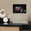 Bloemen - Vintage - Pastel - Zwart - Boeket poster papier klein -sfeer1