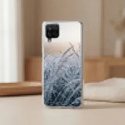 Rijp - Gras - Kristallen - Winter - Minimalistisch Telefoonhoesje Samsung Galaxy A12 klein -sfeer2