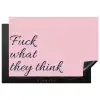 Fuck what they think - Roze - Minimalistisch Inductie beschermer vinyl 3mm klein -3d