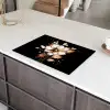 Bloem - Verf - Goud - Graffiti - Modern Inductie beschermer vinyl 3mm klein -sfeer8