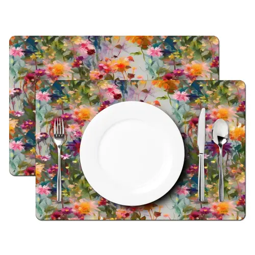 Zomers - Kleurrijk - Patroon - Bloemen Placemat vinyl groot 368 -zzsfeer2_Kitchenyeah-website
