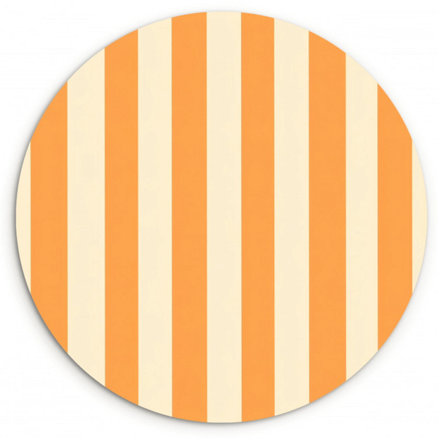 Strepen - Patroon - Oranje Wandcirkel kunststof plaat 5mm dik klein 188 -3d