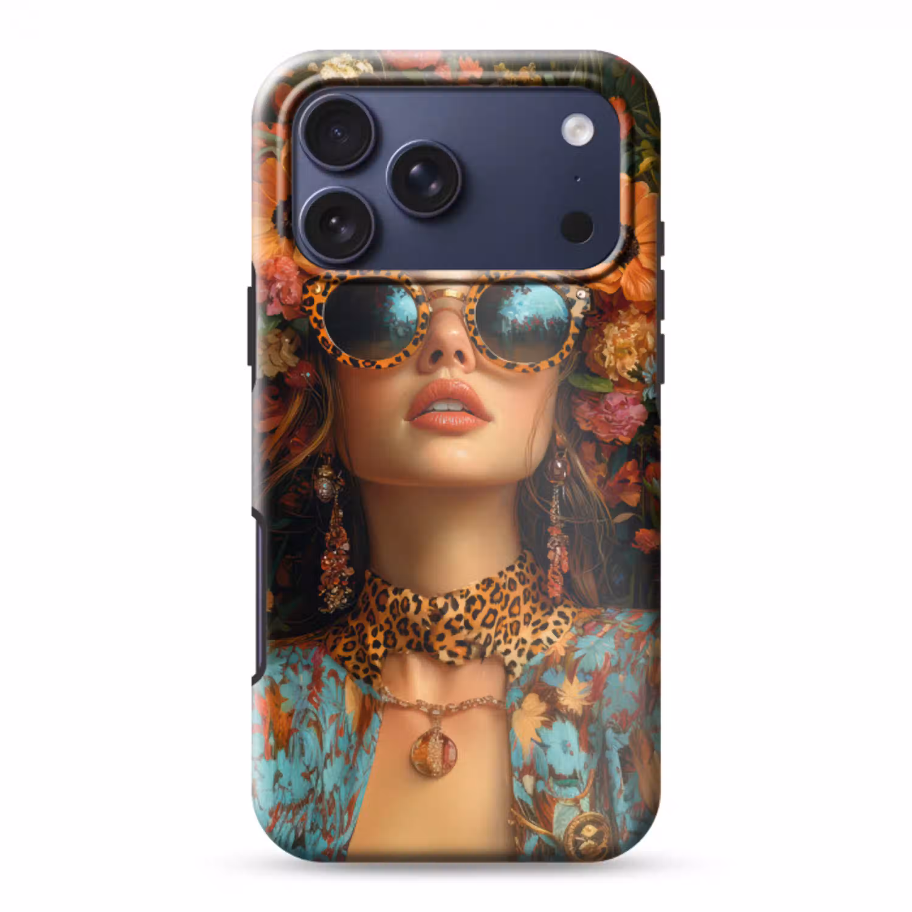 Vrouwen - Bloemen - Modern - Bril - Abstract Toughcase MagSafe Apple iPhone 17 Pro Max klein -3d