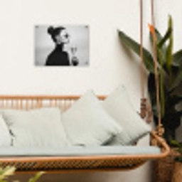 Vrouw - Champagne - Modern tuinposter los doek klein -sfeer7