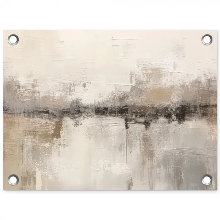 Moderne kunst - Abstract - Beige tuinposter los doek klein -3d