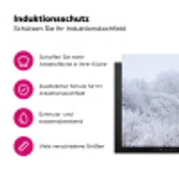 Rivier - Sneeuw - Bos - Winter - Schilderachtig Inductie beschermer vinyl 3mm klein -zzzzzzz-lf-ups