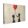 Street art - Banksy - Ballon - Graffiti - Retro canvas 2cm klein -z3d