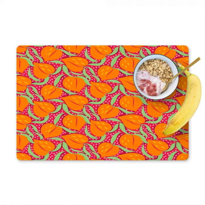 Perziken - Oranje - Zomers Placemat vinyl groot 368 -zzzproduct_Kitchenyeah-website