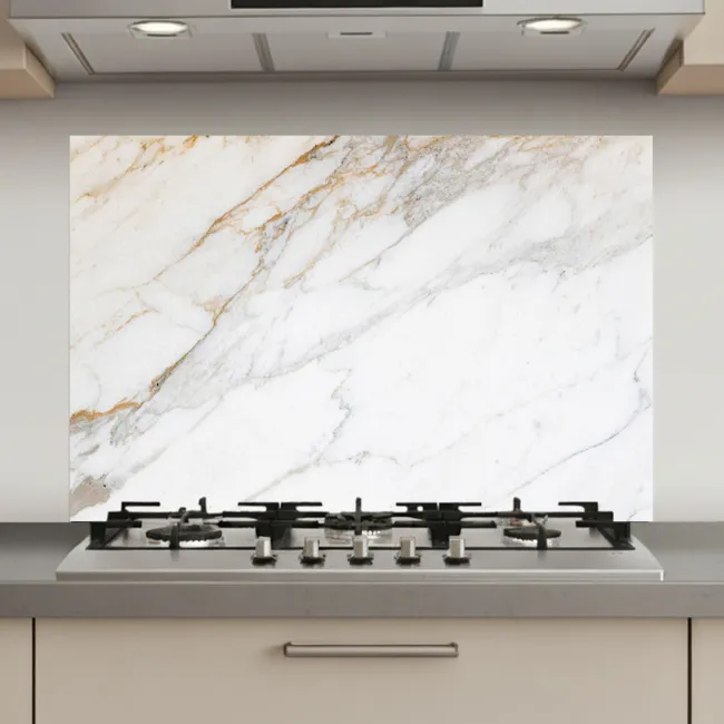 Marmer - Steen - Wit - Goud - Marmerlook - Steen - Luxe keuken achterwand spatscherm klein -3d_website