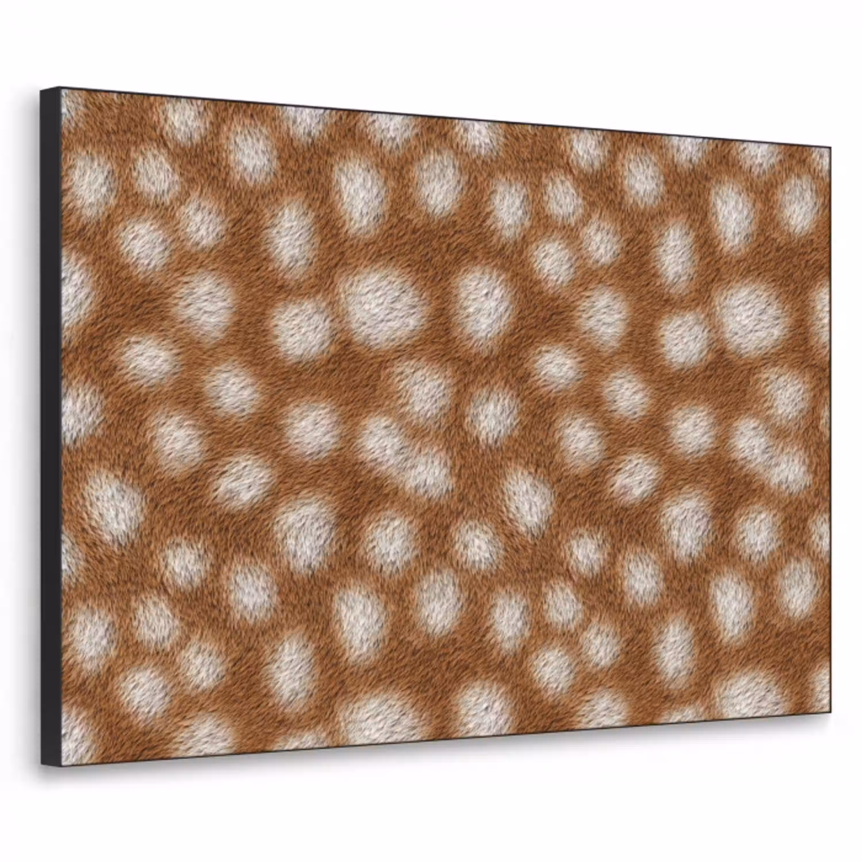 Hert - Bruin - Vacht Textielframe zwart klein 947 -3d