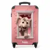 Olifant breekt door roze raam met glas NBS - Handbagage koffer - Kinderen Unisex middel -productfoto_recht