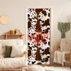Koeienprint - Limited edition - Rood deurposter klein -sfeer2