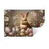 Paashaas - Lente - Paaseieren Muursticker klein -3d