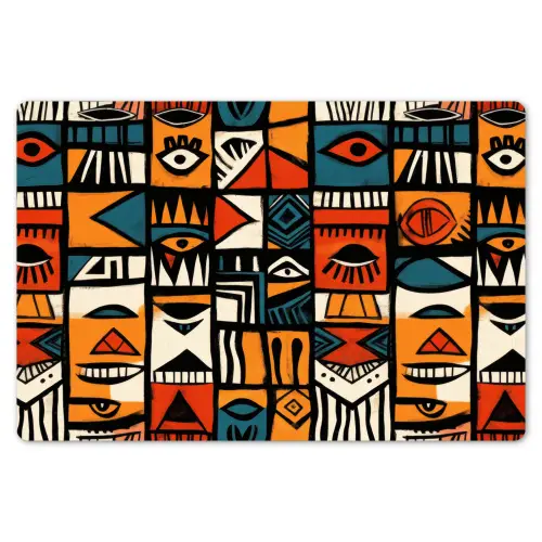 Abstract - Gezichten - Mozaïek Placemat vinyl groot -zzsfeer1_Kitchenyeah-website