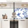 Modern - Vogels - Delfts - Blauw keuken achterwand 2 middel -voor-na2_NL