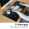 Glasstukjes - Leliebladeren - Vis - Oranje Muismat XXL klein -sfeer3