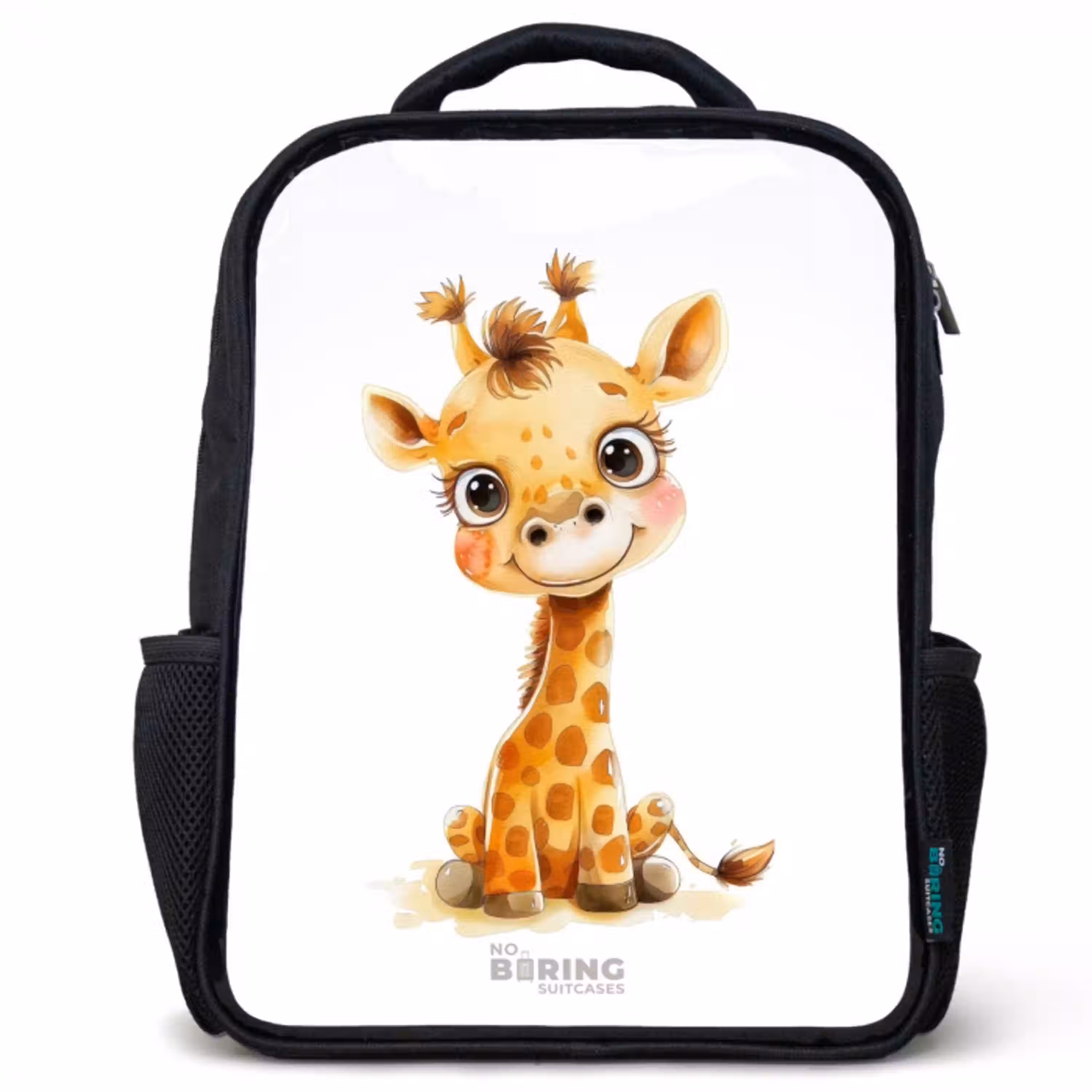 Baby giraffe Rugzak - Zwart middel -3d