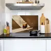 Glas - Ijskoffie - Schaduw - Bruin Inductie beschemer met haakjes klein -sfeer2