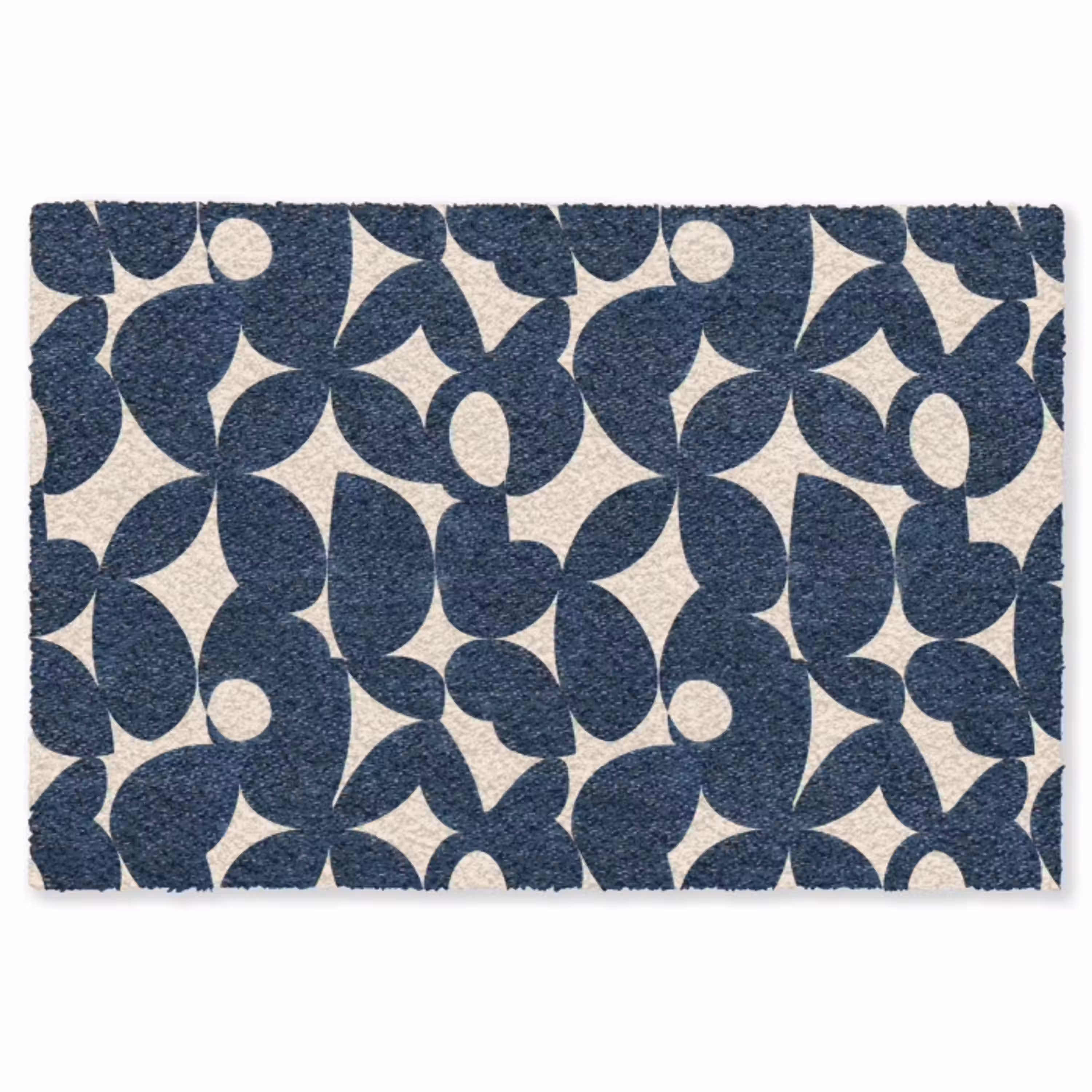 Modern - Geometrisch - Blauw Vloerkleed Rechthoek klein 1091 -3d