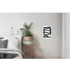 Pizza - Japandi - Decoratie - Vintage textielposter latten blank klein -woonkamer