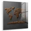 Wereldkaart - Koffie - Grijs plexiglas 5mm klein -zzzproduct_nieuw