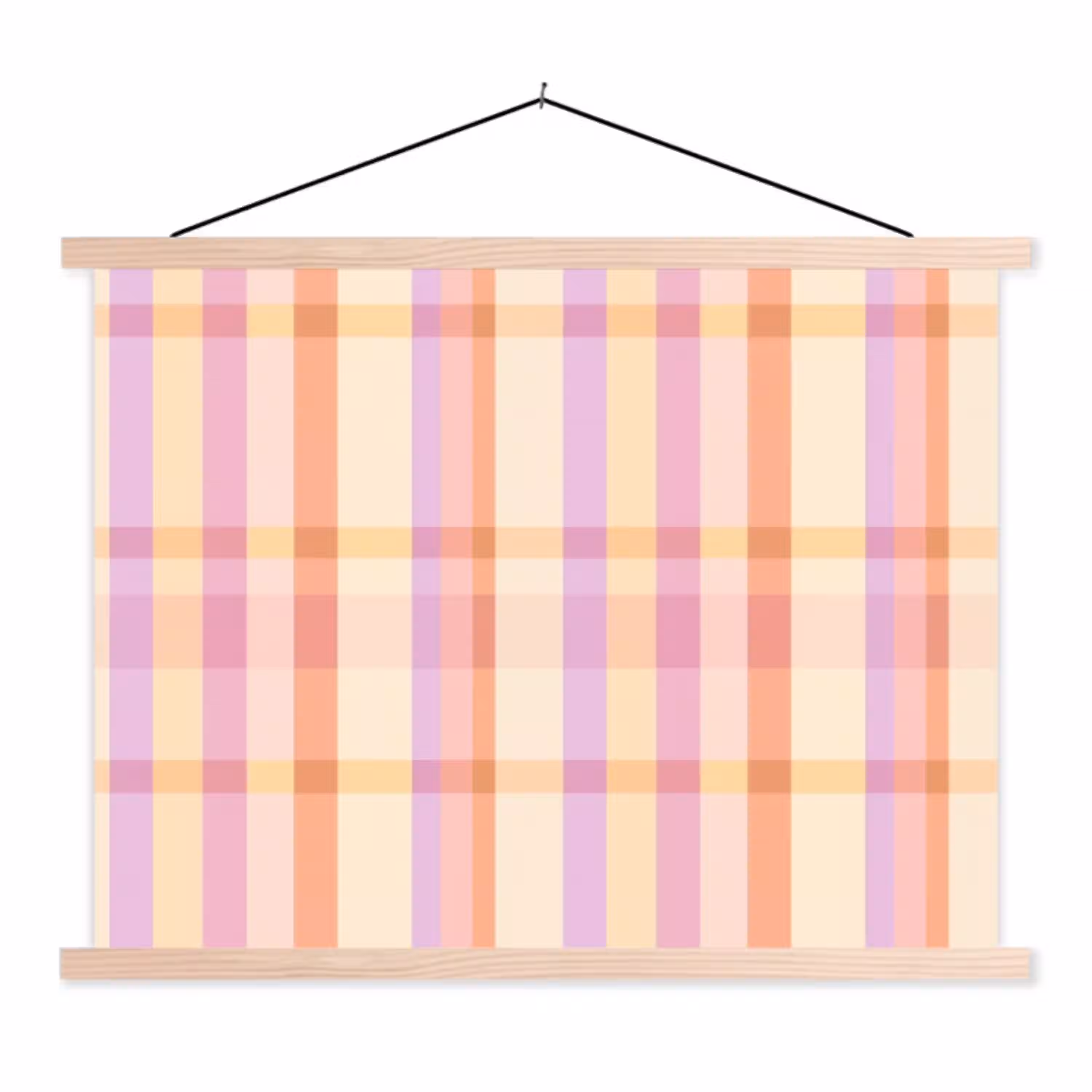 Pastel - uitpatroon - Geometrisch textielposter latten blank klein 122 -3d