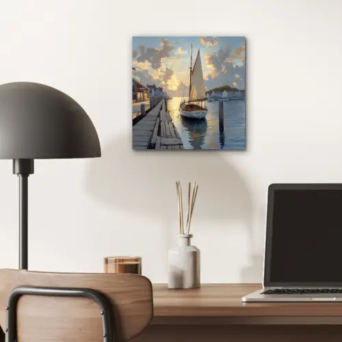 Zeilboot - Zon - Pier - Hout aluminium wit klein -sfeer5
