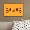 Kat - Simplistisch - Oranje - Vrolijk canvas 2cm klein -sfeer3