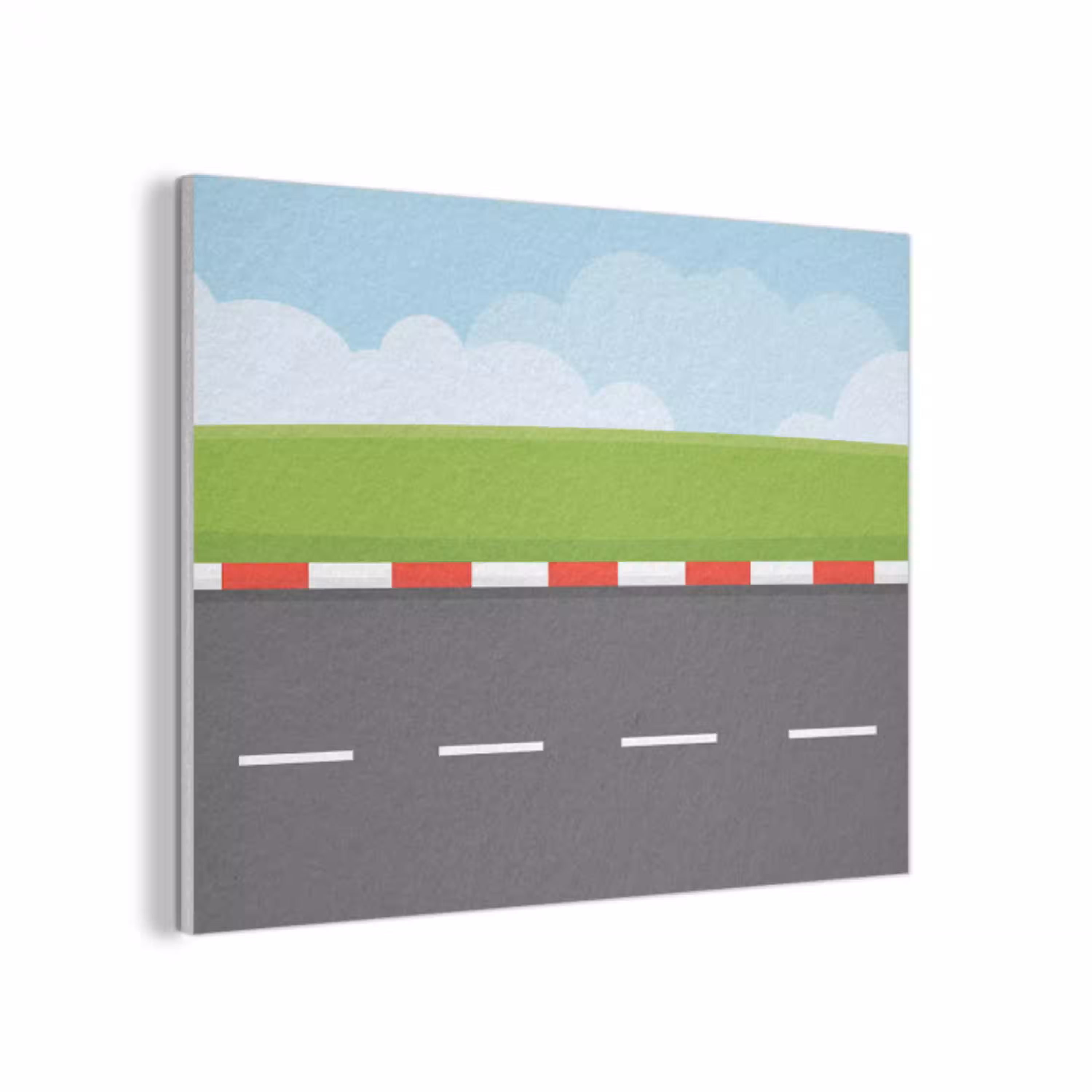 Racebaan - Illustratie - Sport - Kleurrijk PET vilt klein -3d