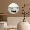 Roeiboot - Zee - Horizon Wandcirkel behangsticker klein -sfeer1