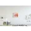 Orchidee - Bloemen - Roze - Bloemblaadjes textielposter latten blank klein -kinderkamer