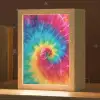 Regenboog - Tie dye - Kleurrijk - Blauw Light Box met kabel klein -zzz_3d_website