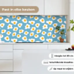 Eieren - Dooiers - Blauw keuken achterwand 2 middel 871 -sfeer4_NL