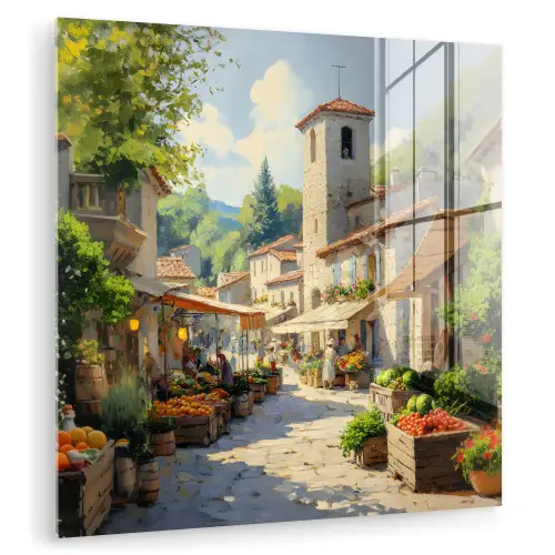 Dorp - Zon - Kraampjes - Huizen plexiglas 5mm klein -zzzproduct_nieuw
