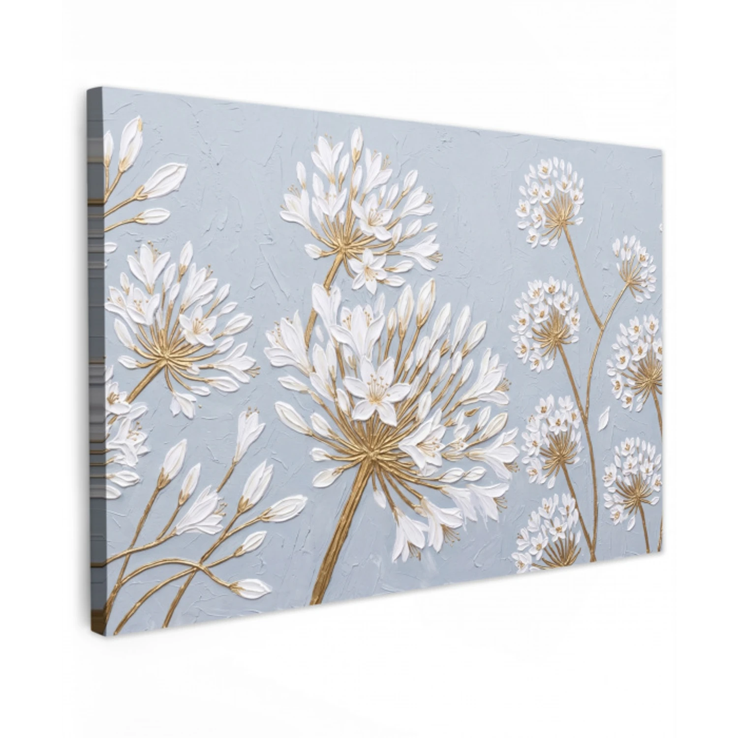 Illustratie - Bloemen - Blauw canvas 2cm klein -z3d