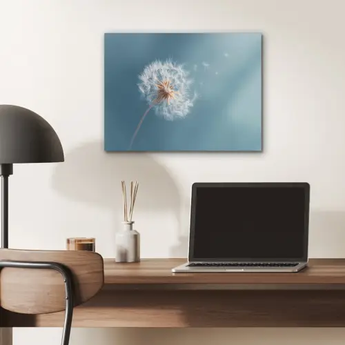 Paardenbloem - Wind - Blauw PET vilt klein -sfeer5
