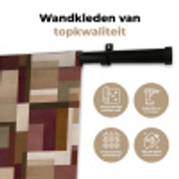 Modern - Geometrie - Kleurrijk Wandkleed katoen klein 269 -sfeer2
