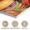 Fastfood - Graffiti - Hamburger - Eten - Modern PET vilt klein -closeup_NL