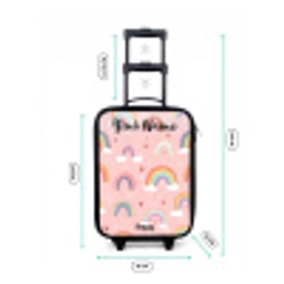Regenboog - Patroon - Pastel Kinderkoffer - Zwart klein -productfoto_formaten