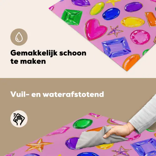 Edelstenen - Vormen - Hartje - Kleurrijk Inductie beschemer met haakjes middel -ky-schoon-nl