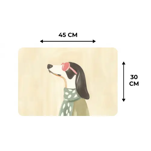 Hond - Zonnebril - Sjaal Placemat vinyl groot -specs