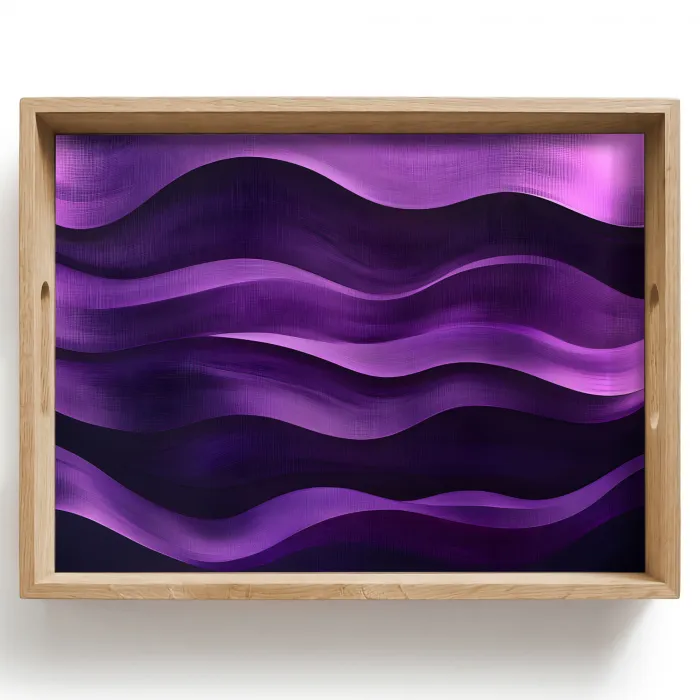 Golven - Abstract - Paars Dienblad Rechthoek middel -z3d_shopping