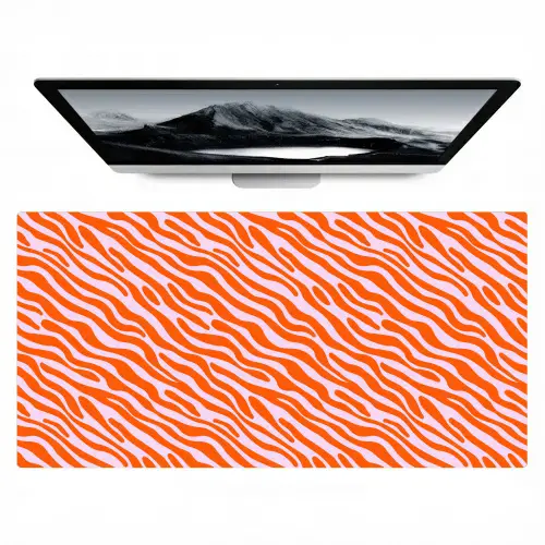 Strepen - Dynamisch - Oranje Muismat XXL klein 681 -zzz3d