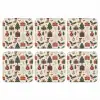 Illustratie - Kerstfiguren - Beige onderzetter kurk middel 366 -3d