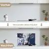 Koe - Delfts - Blauw - Artistiek keuken achterwand spatscherm klein -voor_na_DE