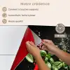 Chilipepers - Basilicum - Blaadjes - Rood keuken achterwand spatscherm klein -spatscherm_FR