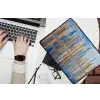 Skyline - Wolkenkrabbers - Water - Blauw laptophoes neopreen klein -bureau